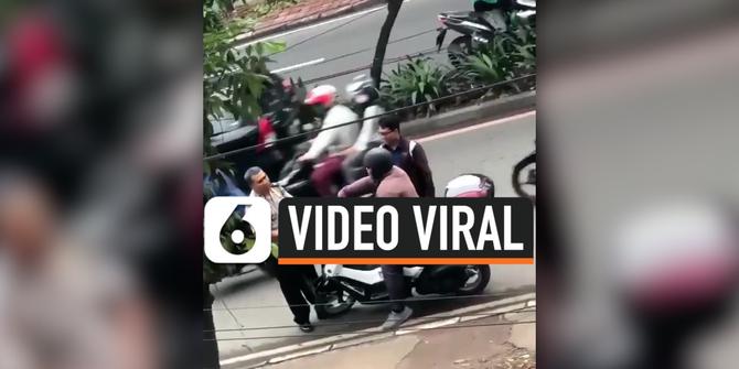 VIDEO: Viral Polisi Kenakan Seragam Ojol Hentikan Pengendara Motor
