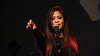 Kikan Namara saat merilis lagu terbarunya berjudul Berkibarlah Indonesiaku