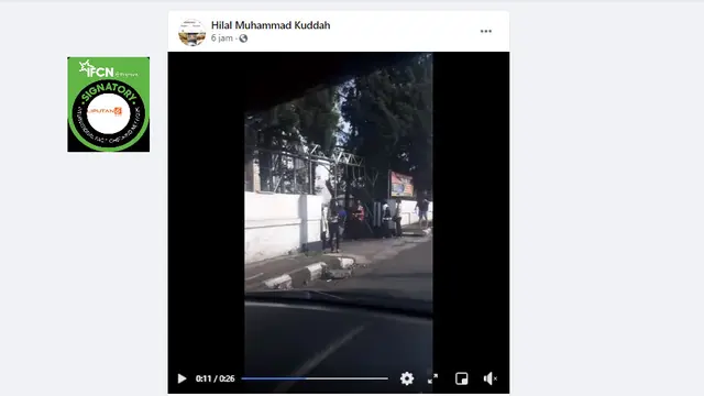 klaim video pelaksanaan ibadah di gereja daerah Bratayudha saat umat muslim dilarang ke masjid
