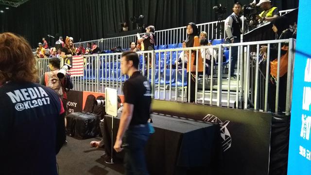 Tribune media di lokasi cabang olahraga pencak silat di SEA Games 2017