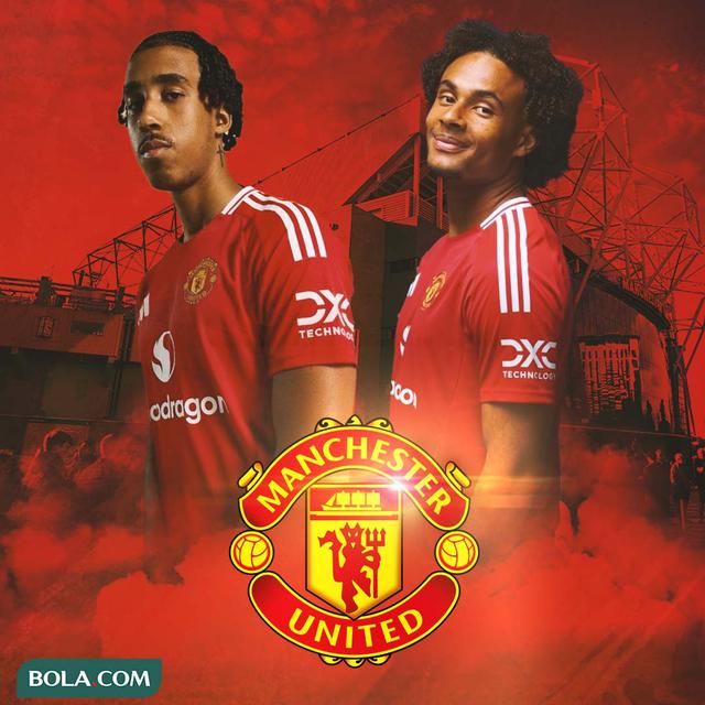Manchester United - Leny Yoro dan Joshua Zirkzee