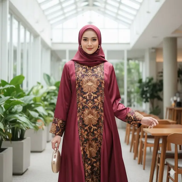 Baju Batik Syar’i Simple untuk Sehari-hari Tren 2025
