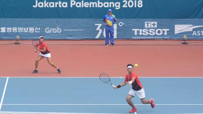Ganda campuran tenis Indonesia lolos final Asian Games 2018, Aldilla Sutjiadi dan Christoper Benjamin Rungkat. (Foto: