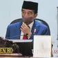 Presiden Joko Widodo (Jokowi) saat Sidang Kabinet Pengarahan Presiden dan APBN 2022 di Istana Kepresidenan Jakarta pada Rabu, 17 November 2021. (Dok Sekretariat Kabinet RI)