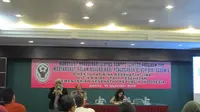 Dokter Ida sedang menjelaskan kondisi yang menyebabkan bunuh diri pada anak di Gunung Kidul dalam kesempatan workshop Hari Pencegahan Bunuh Diri Sedunia di Hotel Ibis, Jakarta  (15/9/2014).
