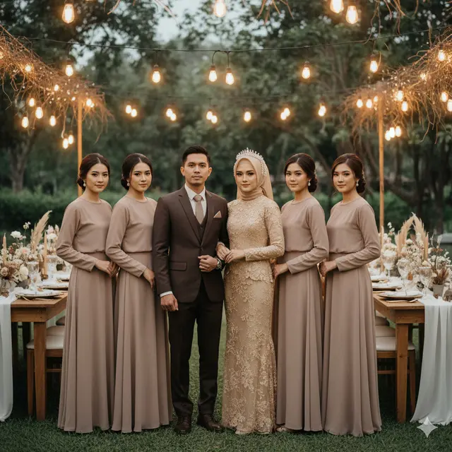 Model Baju Bridesmaid (Foto: Gemini AI)