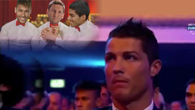 Video meme Trio MSN Lionel Messi, Luis Suarez dan Neymar yang sedang lomba dansa di acara ajang berbakat salah satu tv luar negeri dan Ronaldo hanya terdiam menonton yang di lakukan trio MSN pemain dari Barcelona.