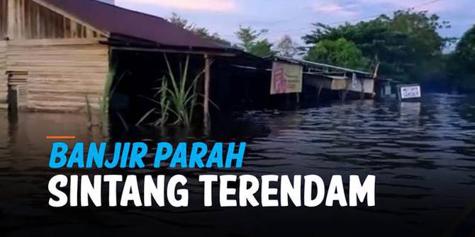 VIDEO: Sudah Sebulan Sintang Kebanjiran, Ribuan Warga Masih Mengungsi