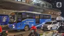 Peluncuran rute baru Transjabodetabek ini memang menjadi bagian dari janji kampanye Pramono Anung dan wakilnya, Rano Karno. (Liputan6.com/Angga Yuniar)
