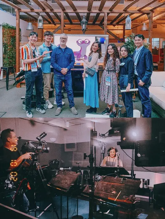 Beby diudang oleh Disney Indonesia untuk hadir di Walt Disney Animation Studios untuk footage screening dengan filmmaker, menonton cuplikan Frozen II, drawing session untuk karakter baru di Frozen II, dan dubbing session menjadi karakter Olaf. (Liputan6.com/IG/@bebytsabina)