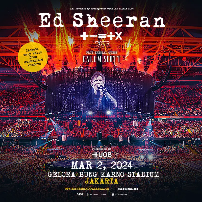 Ed Sheeran Bakal Konser di Stadion Utama Gelora Bung Karno pada Maret 2024
