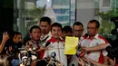 Kedatangannya ke kantor lembaga penegak hukum itu, untuk berkonsultasi mengenai rencana pemindahan Stadion Lebak Bulus, Cilandak, Jakarta Selatan. (Liputan6.com/Johan Tallo) 