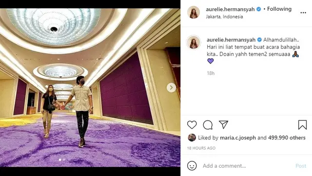 Aurel Hermansyah - Atta Halilintar (Foto: Instagram/@aurelie.hermansyah)