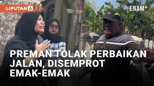 VIDEO: Viral Pria Tolak Perbaikan Jalan, Klaim Wakili Masyarakat Malah Disemprot Emak-Emak