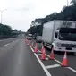 Atas Diskresi Kepolisian, PT Jasamarga Transjawa Tol Berlakukan Contraflow Situasional KM 72 s.d KM 47 Arah Jakarta Jalan Tol Jakarta-Cikampek. (Dok. Jasa Marga)