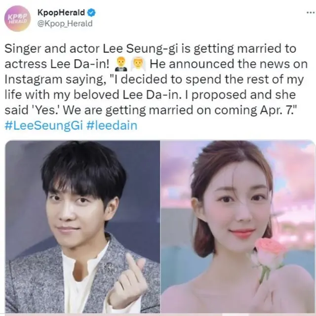 Lee Seung Gi Ungkap Alasan Bakal Nikahi Lee Da In 7 April 2023