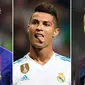 Cristiano Ronaldo, Lionel Messi dan Neymar bertarung untuk terpilih menjadi pesepak bola terbaik di dunia versi FIFA. Berikut ini momen penting ketiga kandidat tersebut sepanjang tahun 2017. (Kolase foto-foto dari AFP)