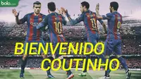 Grafis fantasi Philipe Coutinho gelandang Liverpool bermain di Barcelona (Bola.com/Adreanus Titus)