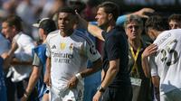 Kylian Mbappe dan Xabi Alonso saat Real Madrid takluk 0-4 dari PSG pada ajang Piala Dunia Antarklub 2025. (JUAN MABROMATA / AFP)