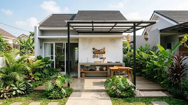 Desain Rumah Tipe 36 dengan Dapur Terbuka