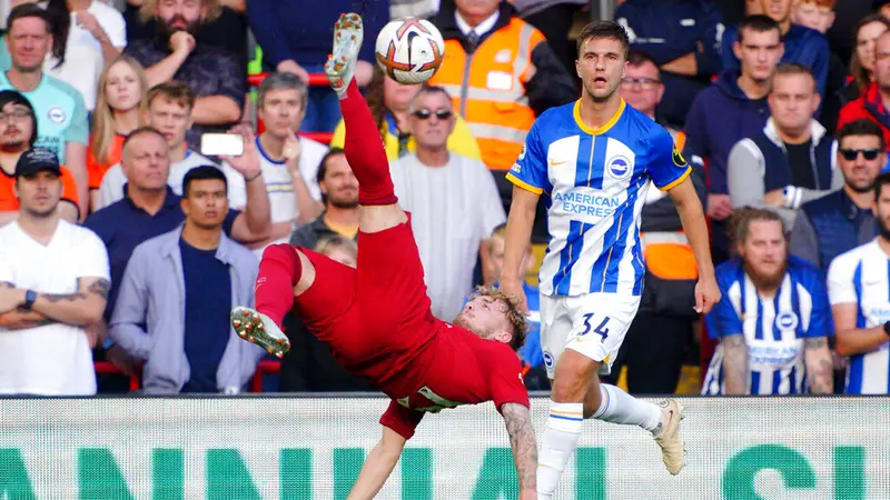 Hujan Gol, Liverpool Ditahan Imbang Brighton di Anfield