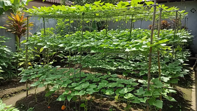 9 Ide Kebun Ubi Rambat dari Kawat Bekas Jemuran, Hemat Lahan dan Ramah Lingkungan