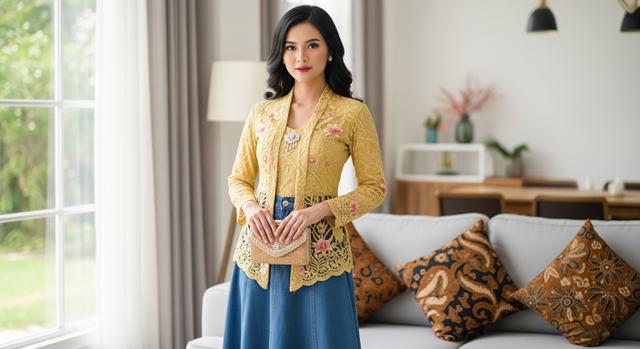 4. Kombinasi dengan Denim Kasual Elegan