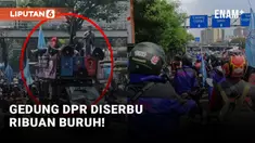 Demo Buruh di Gedung DPR
