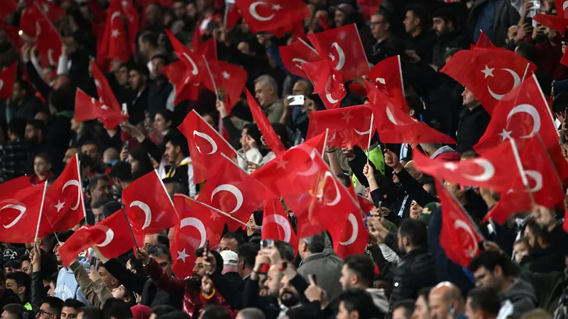 Foto: Selebrasi Timnas Turki setelah Pastikan Lolos ke Putaran Final Euro 2024