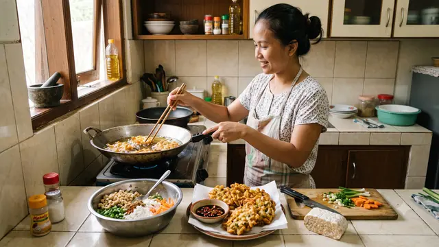 Resep Bakwan Tempe Isi Daun Bawang dan Wortel