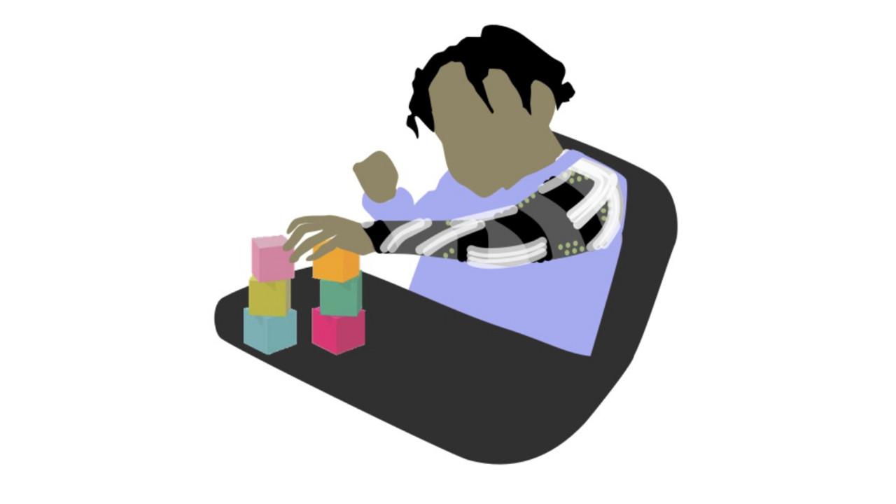 Ilustrasi konsep dari pakaian robotik untuk pengidap cerebral palsy