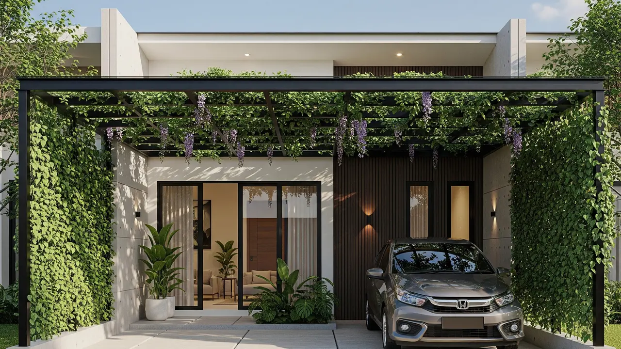 Carport Kanopi Rambat (The Pergola Garden)