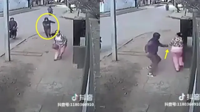 Super, Emak-Emak Lolos dari Penjambretan dengan Cara Tak Biasa