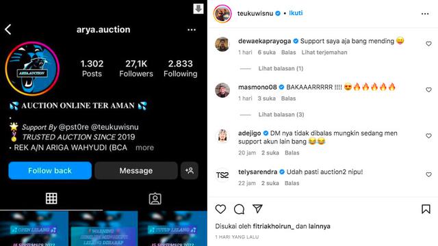 Nama Teuku Wisnu Dicatut Akun Lelang Online, Imbau Masyarakat untuk Hati-Hati