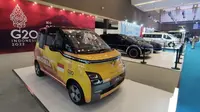 Wuling Air ev menjadi salah satu mobil listrik yang bakal digunakan selama gelaran KTT G20 di Bali. (Septian / Liputan6.com)