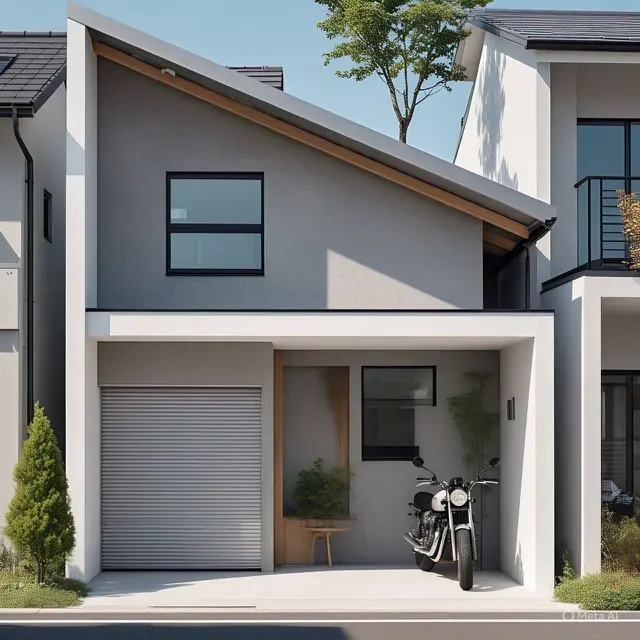 Rumah 5x7 dengan Garasi Motor Depan dan Teras Samping