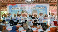 Deklarasi Pejuang Wadas Jawa Tengah Dukung Prabowo-Gibran di Wadas, Jawa Tengah, Selasa (5/12/2023). (Ist).