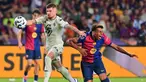 Barcelona babak belur takluk tiga gol tanpa balas dari AS Monaco dalam duel laga pramusim bertajuk Joan Gamper Trophy di Estadi Olimpic Lluis Companys, Selasa (13/8/2024) dini hari WIB. (AFP/Manaure Quintero)