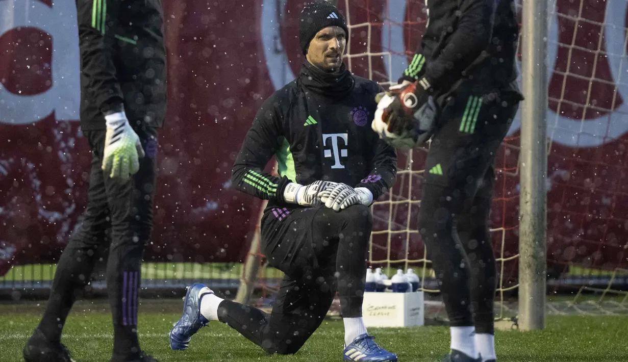 Bayern Munchen akan menjamu FC Copenhagen di Allianz Arena pada matchday 5 Grup A Liga Champions 2023/2024 yang akan kick-off Kamis, 30 November 2023, jam 03:00 WIB. (AP Photo/Matthias Schrader)