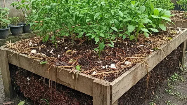 Desain Inovatif Kebun Cabai dan Sayur dengan Ternak dalam Satu Area. AI