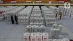 Kondisi kotak suara Pemilu 2024 di gudang logistik Komisi Pemilihan Umum (KPU) Jakarta Timur, Gelanggang Olahraga Pondok Karya Pembangunan (GOR PKP), Kelapa Dua Wetan, Ciracas, Jakarta Timur, Kamis (15/2/2024). (Liputan6.com/Herman Zakharia)