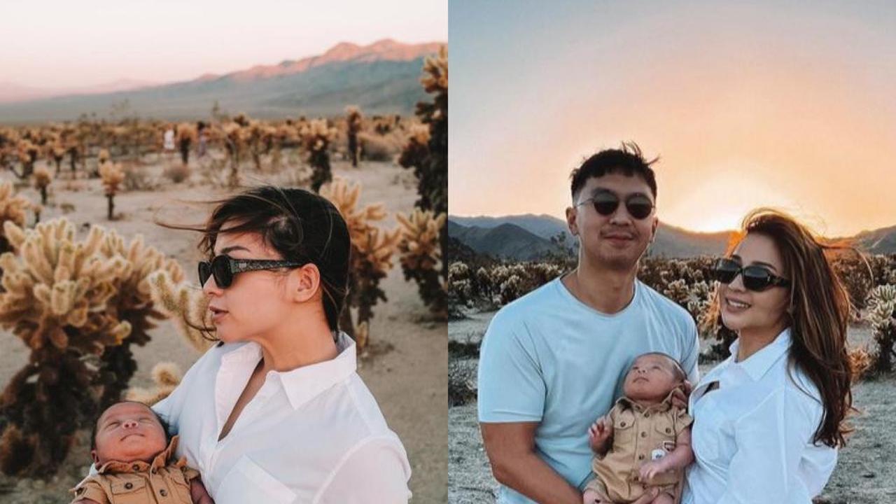 7 Gaya Nikita Willy Ajak Baby Izz Wisata ke Gurun, Simpel Tapi Tetap Stylish