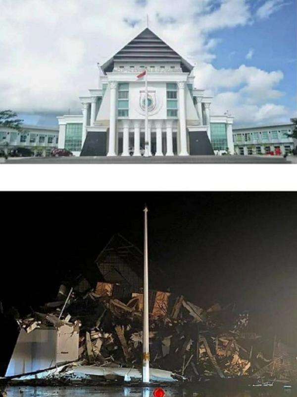 Viral, 10 Potret Kerusakan Terjadi Akibat Gempa di Majene. Sumber: Instagram/makassar_iinfo.