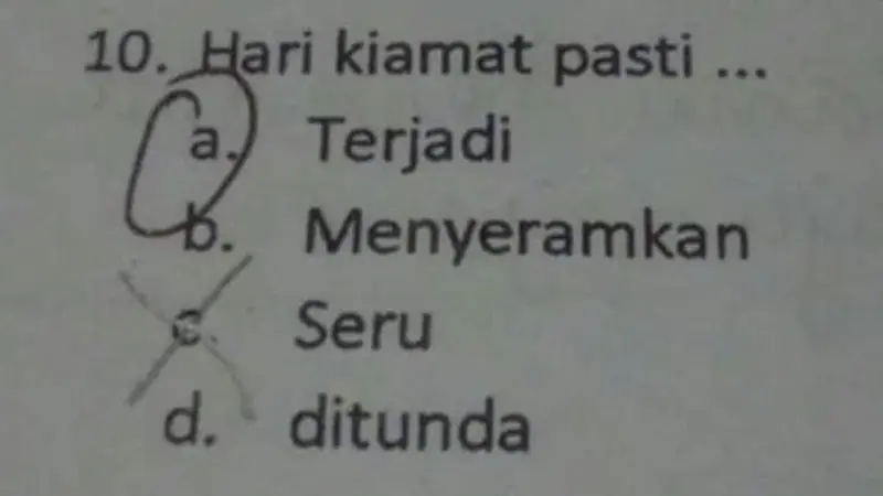 10 Soal dan Jawaban Aneh Menurut Netizen Ini Bikin Tepuk Jidat