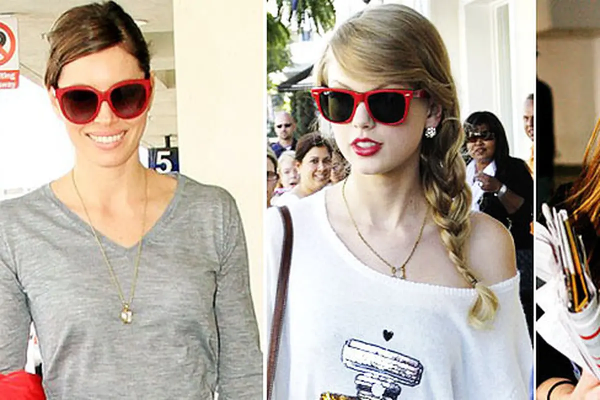 Jessica Biel, Taylor Swift, Drew Barrymore (c) celebritysunglasseswatcher