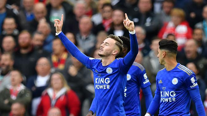Pemain Leicester City, James Maddison. (AFP/Paul Ellis)
