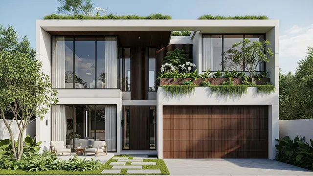 Gambar Rumah Minimalis Tampak Depan Terbaru 2025/Ilustrasi AI