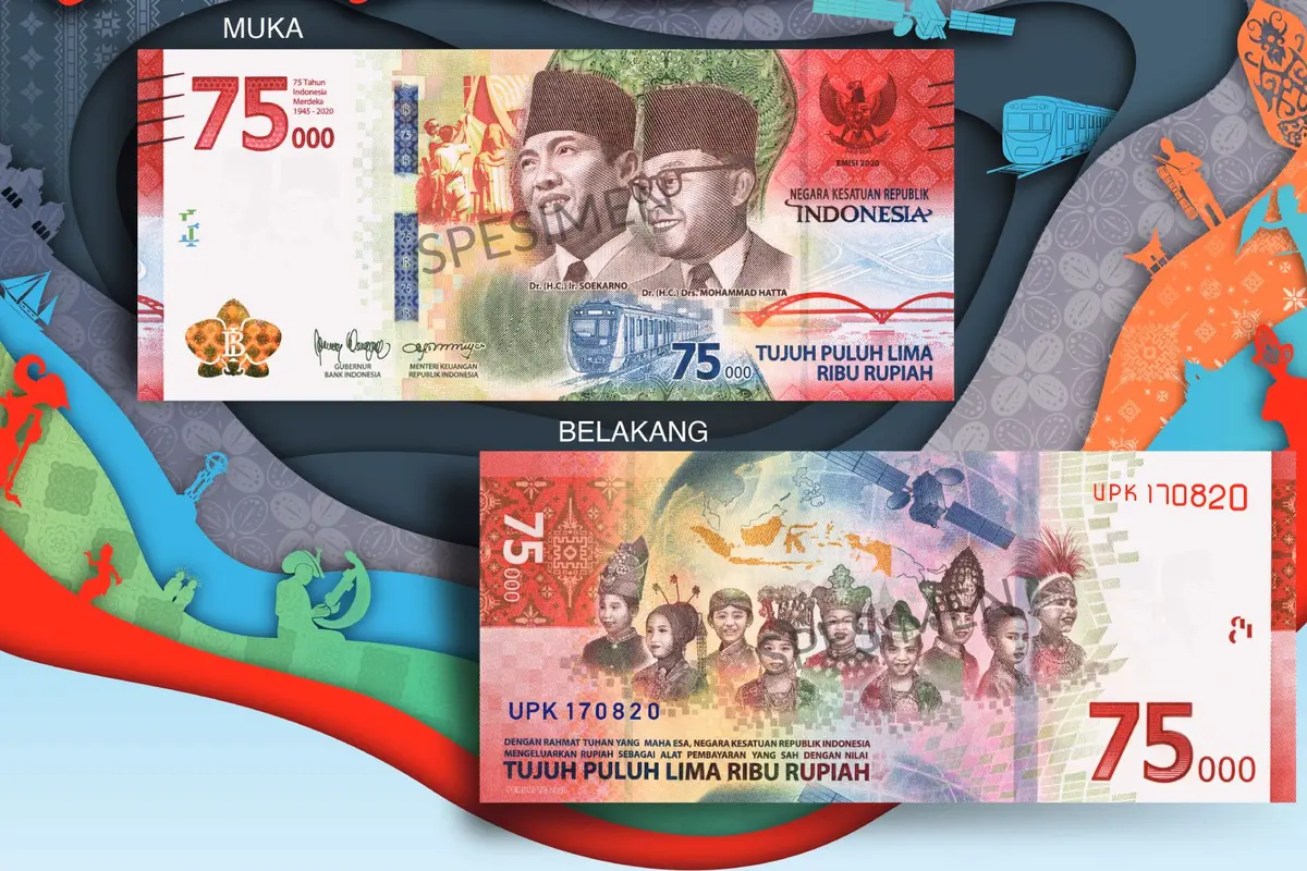 Pemerintah dan Bank Indonesia meresmikan pengeluaran dan pengedaran Uang Peringatan Kemerdekaan 75 Tahun Republik Indonesia. (Dok BI)