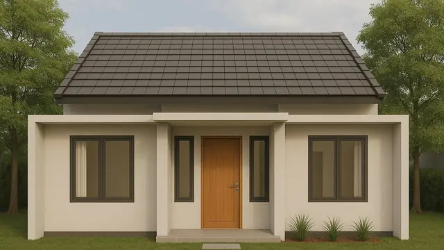 Model Rumah 6x9 2 Kamar Tidur Tanpa Garasi