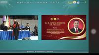 Sahroni Mengikuti Prosesi Wisuda Universitas Borobudur Sandang Gelar Doktor (Foto: Tangkapan Layar UNBOR TV)